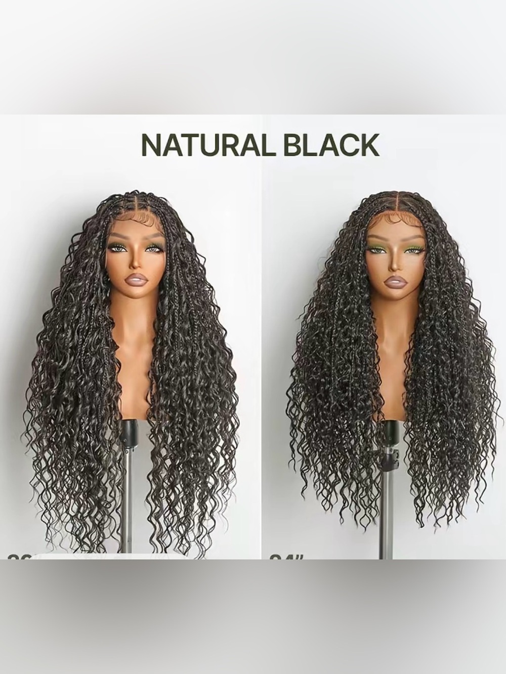 Frodio Veralux™ Fiber Full Lace Boho Braids Synthetic Box Braid Wig. 30”